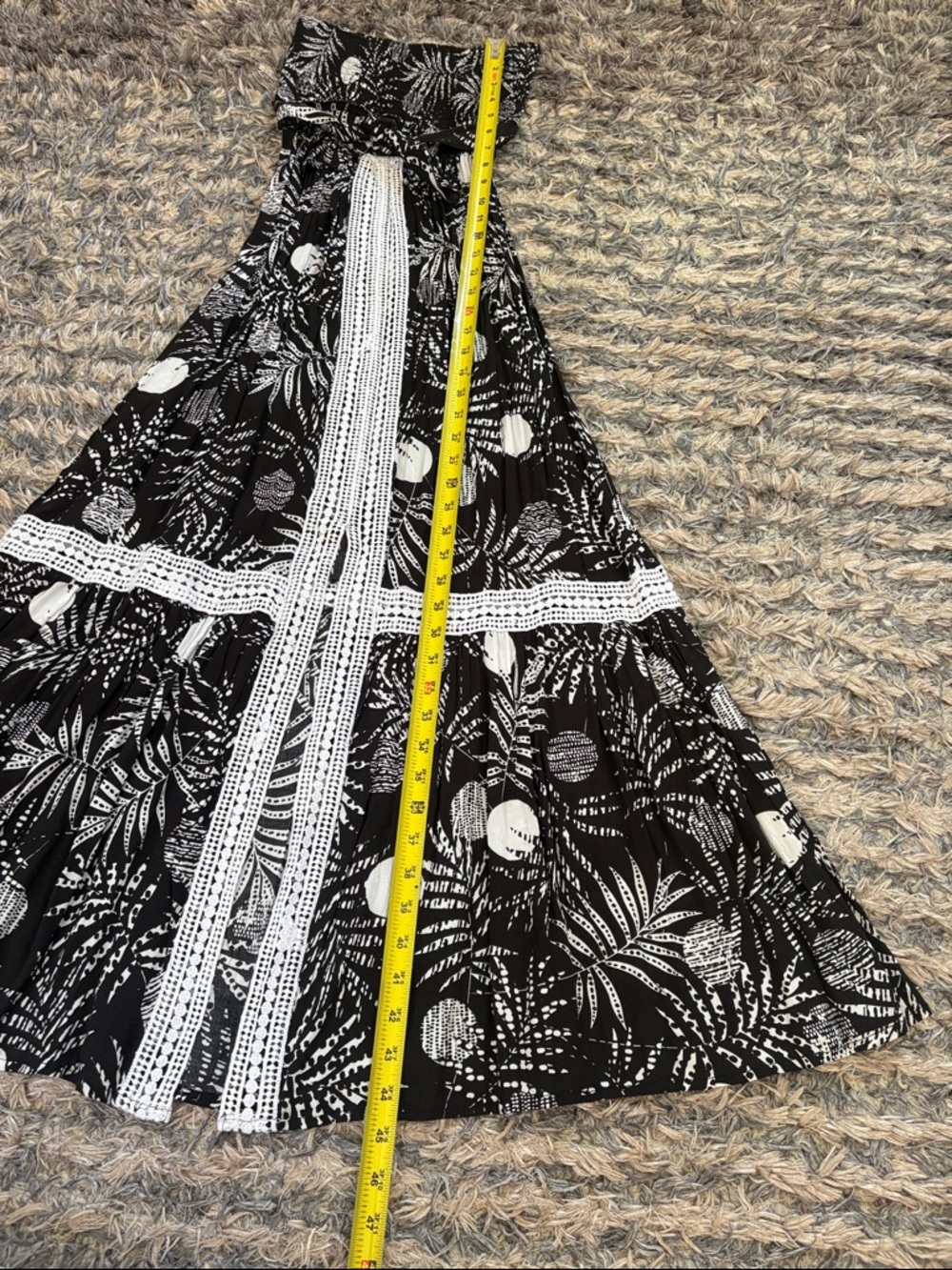 New! blue island Black and White Strapless Maxi Dress Size XS - Picture 2 of 12